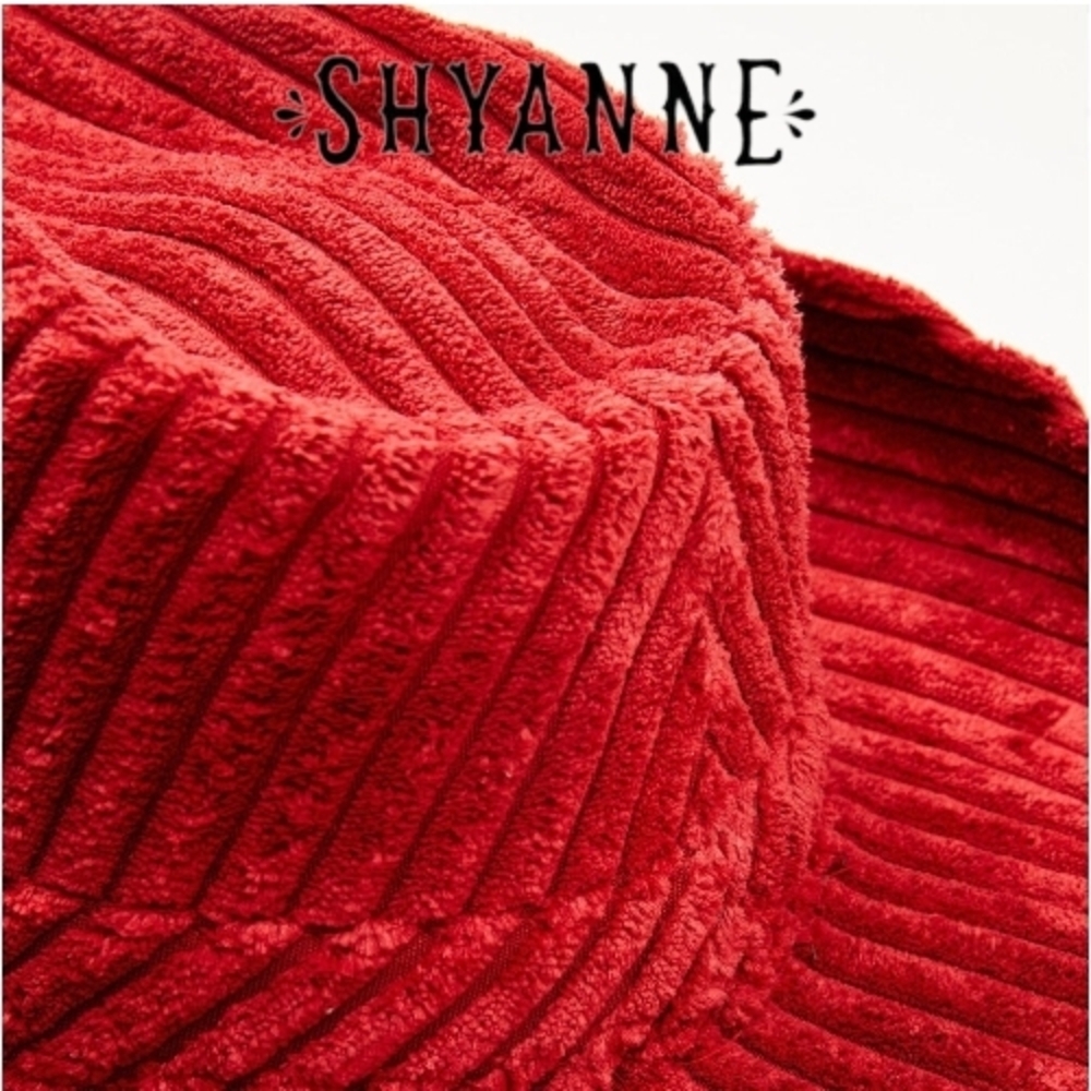 Shyanne Eastwood Red Corduroy Cowboy Hat - Women's Ribbed Fashion Hat - Picture 5 of 10
